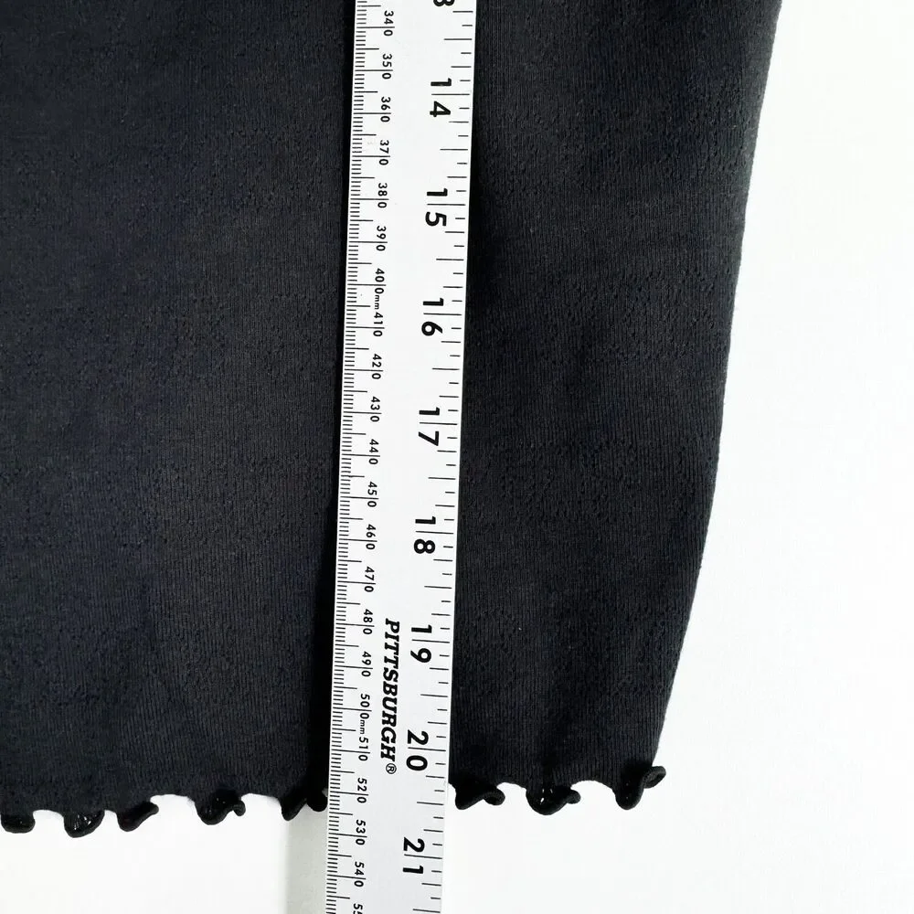 SKIMS Pointelle Logo Cami Top Womens Summer Lounge Comfy Cropped Black Sz 3X NWT - Picture 5 of 9